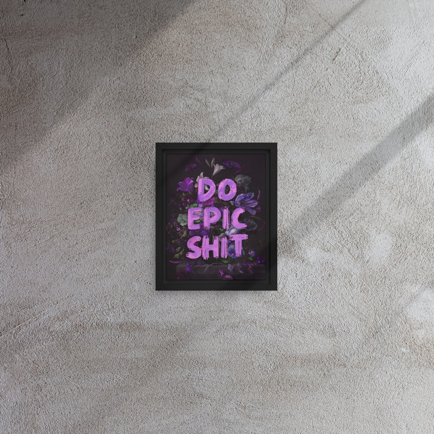 Floral Epic: A Purple-Themed Motivational Masterpiece
