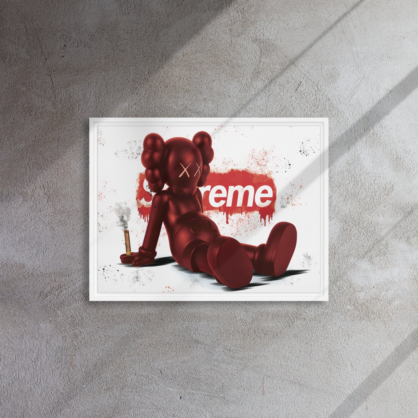 Supreme Kaws: Urban Elegance Framed Wall Art Canvas - KingKanvas