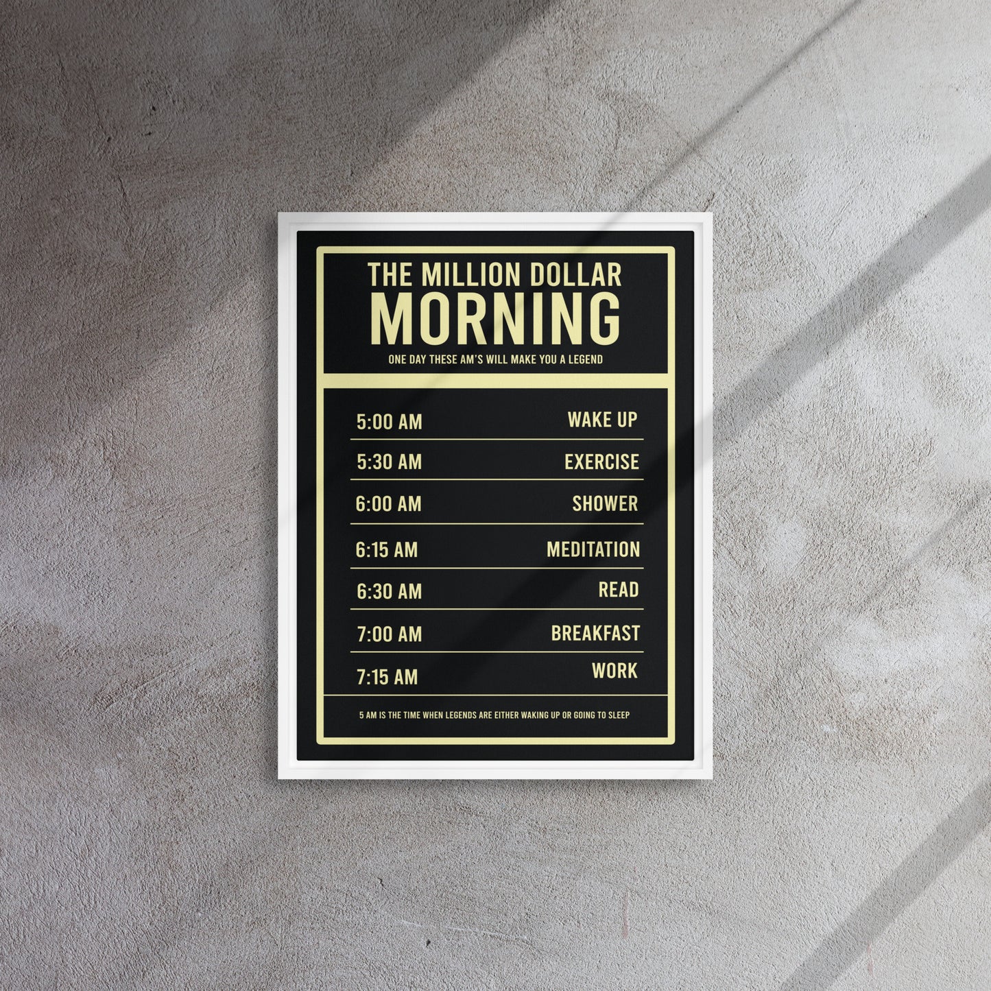 Million Dollar Morning: Unleash Your Inner Legend at 5AM - KingKanvas