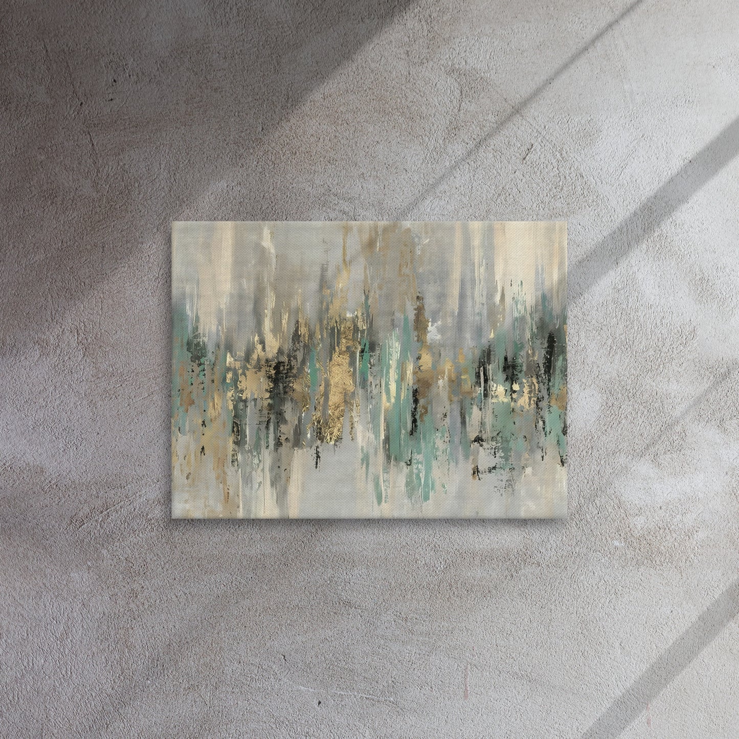 Whispering Hues: Slimline Abstract Elegance Canvas
