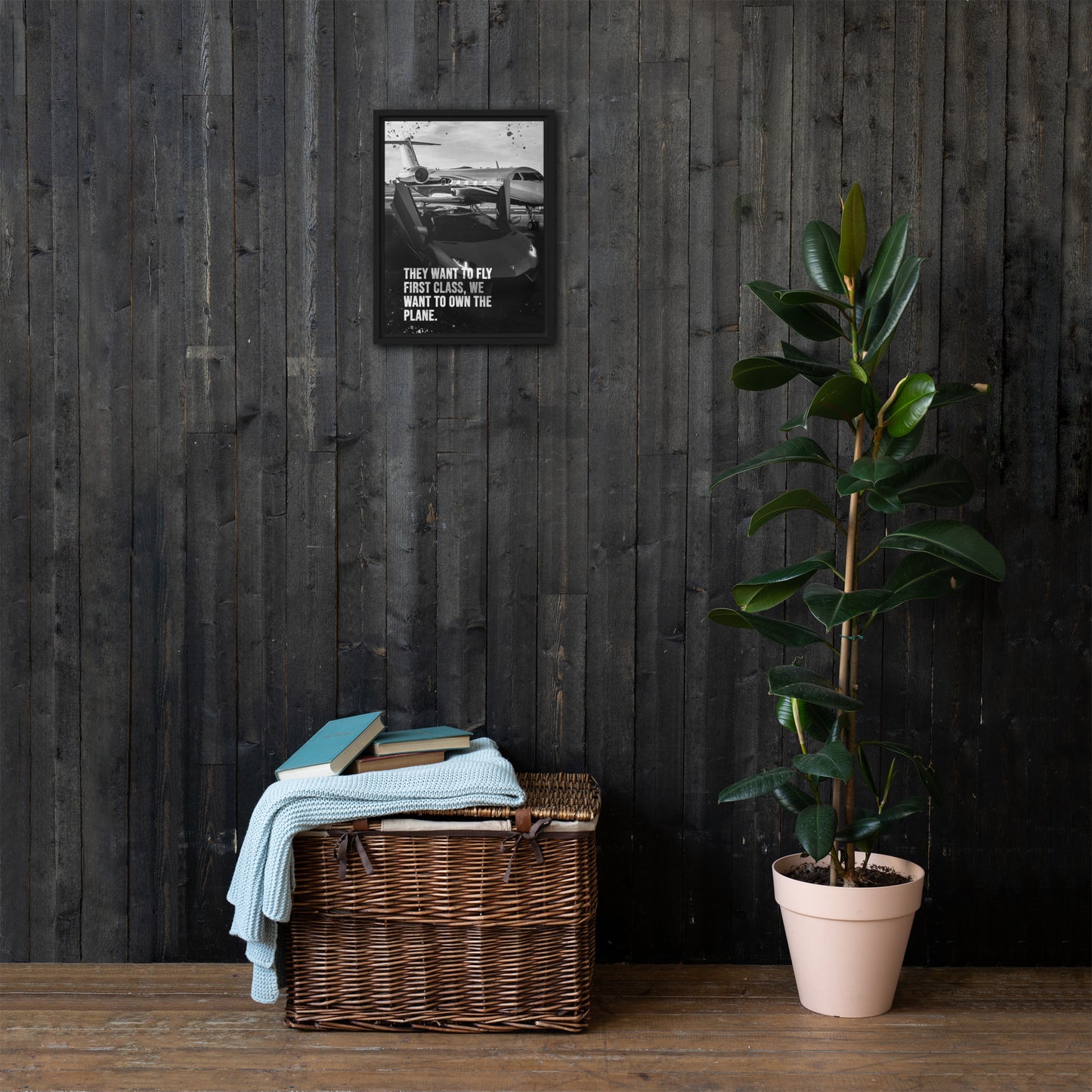 Motivational Canvas Wall Art | The Plane Ownership Quote | Ready-to-Hang Home Decor - KingKanvas