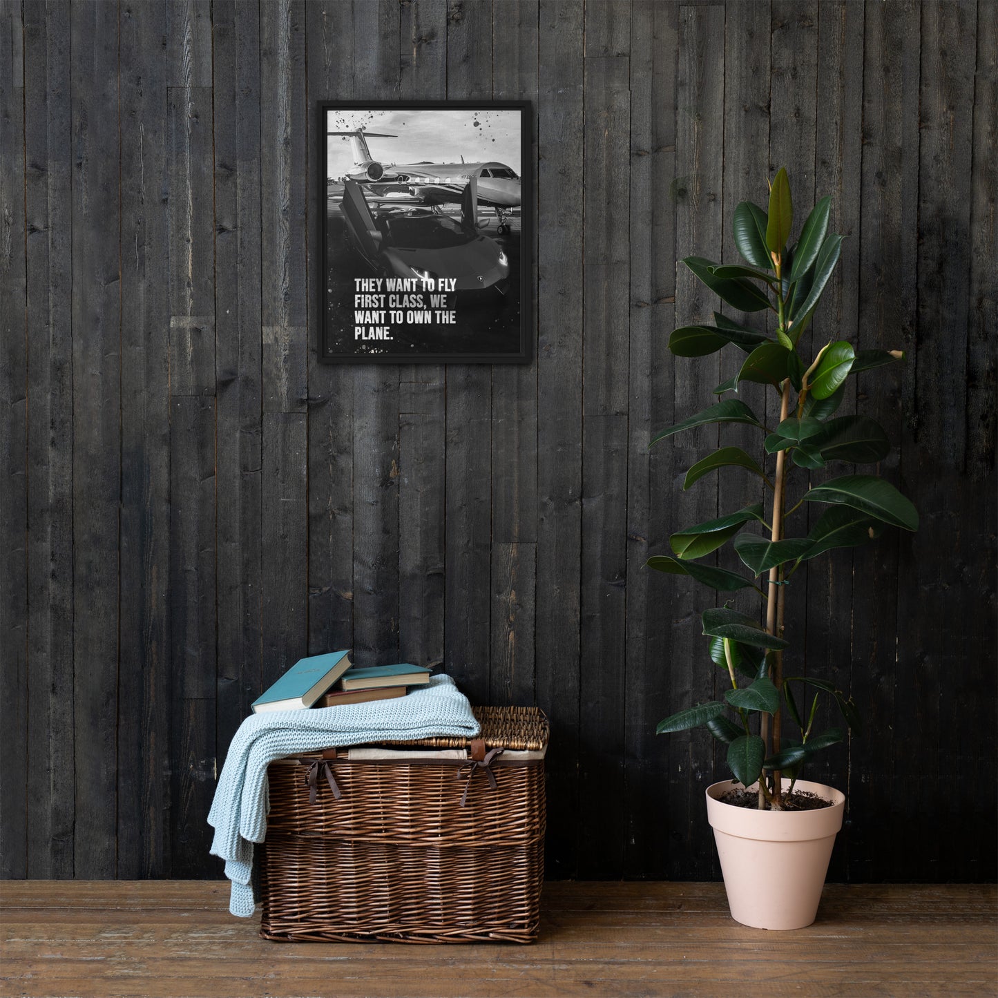 Motivational Canvas Wall Art | The Plane Ownership Quote | Ready-to-Hang Home Decor - KingKanvas