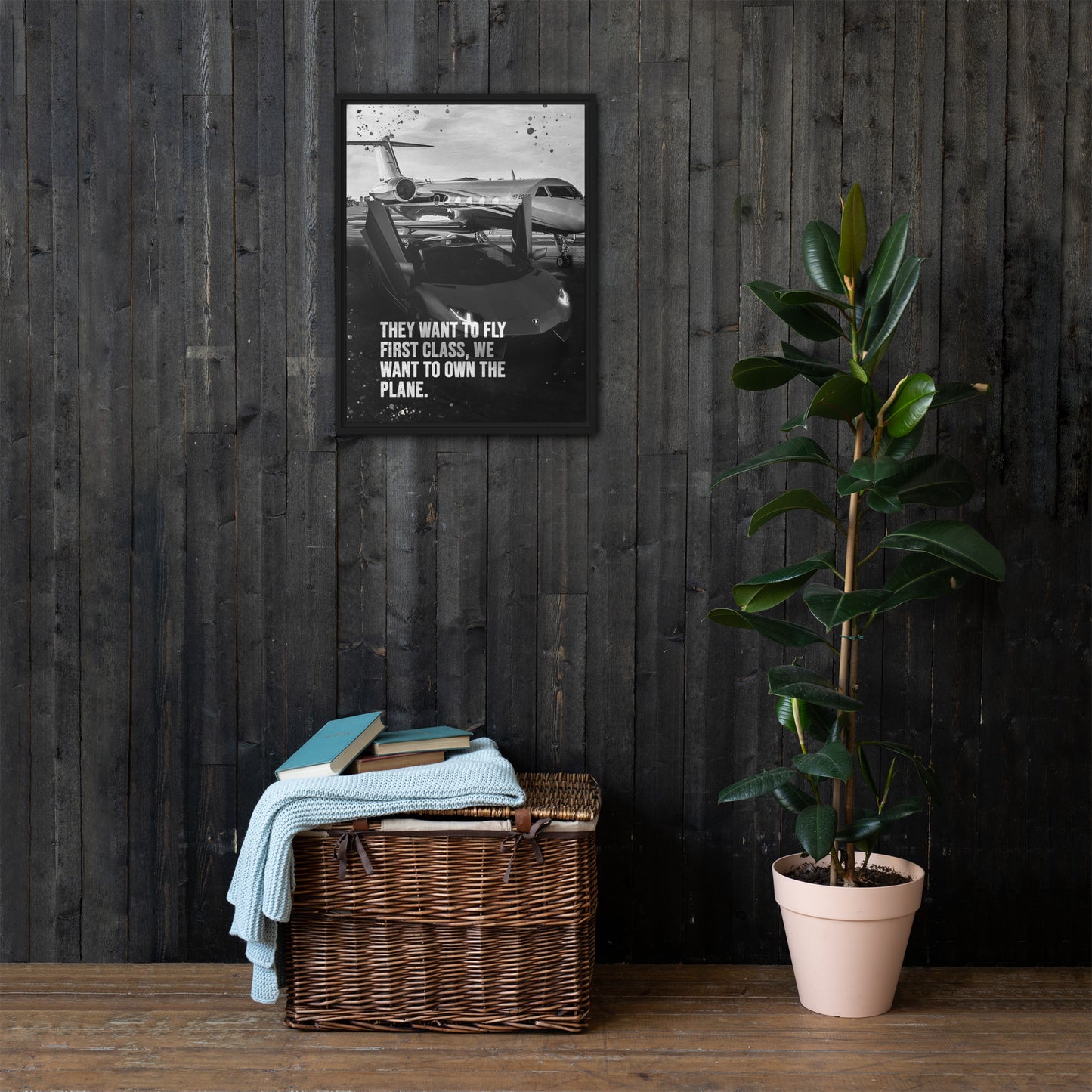 Motivational Canvas Wall Art | The Plane Ownership Quote | Ready-to-Hang Home Decor - KingKanvas