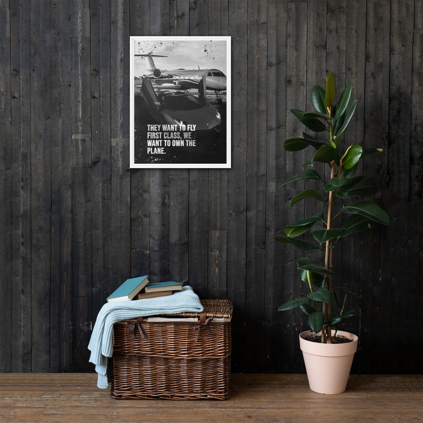 Motivational Canvas Wall Art | The Plane Ownership Quote | Ready-to-Hang Home Decor - KingKanvas