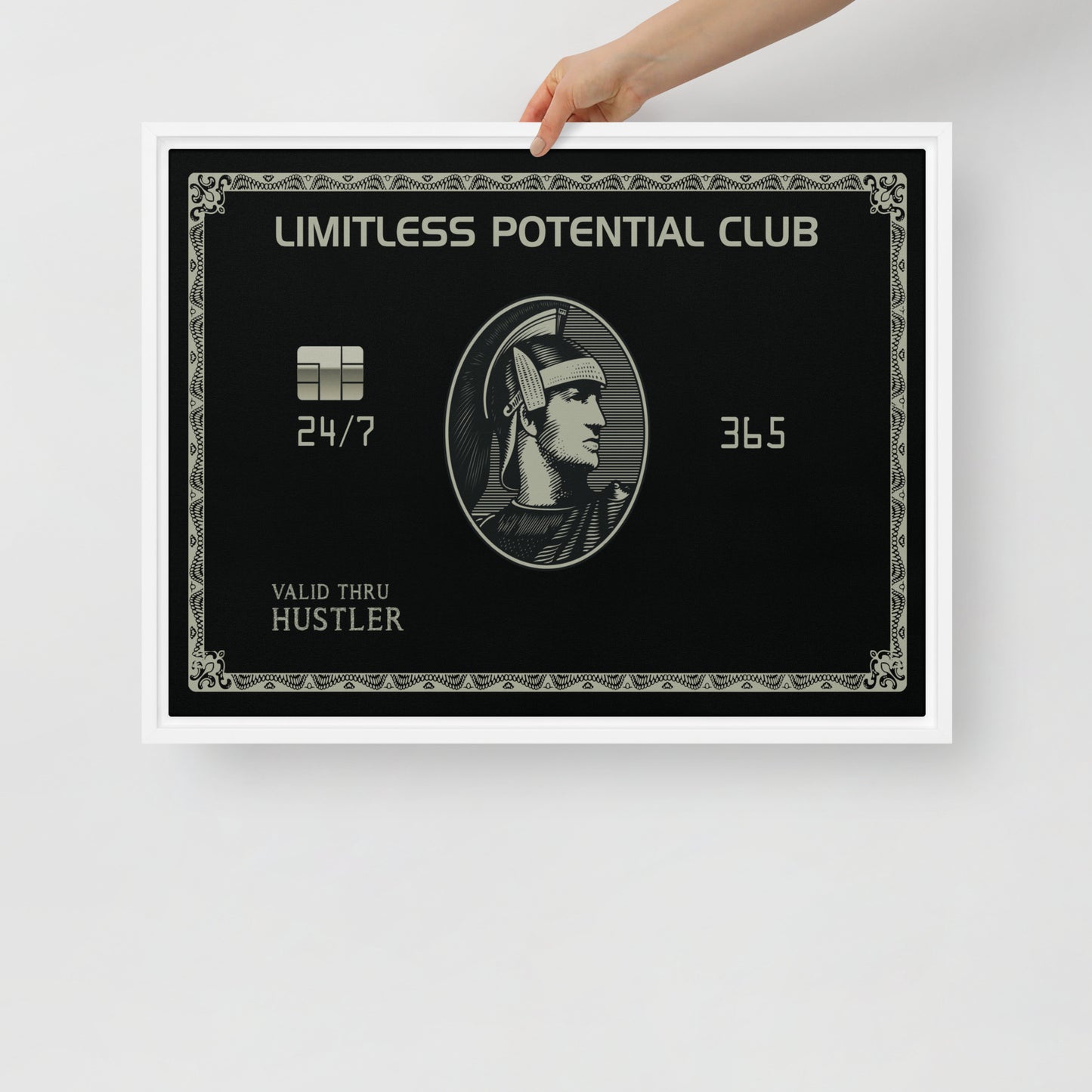 Limitless Luxury: Framed American Express Black Card Canvas - KingKanvas