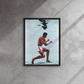 Underwater Poise: Muhammad Ali's Aquatic Grace - Framed Canvas Art