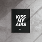 Kiss My Airs: Bold Nike Elegance Framed Canvas