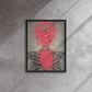 Neon Anatomy: Red-Lit Skeleton with Heart and Skull Highlights