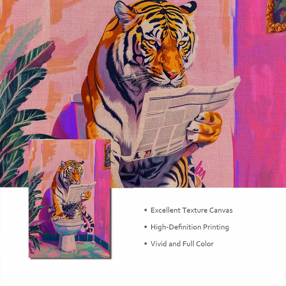 The Refined Tiger: A Moment of Zen – Framed Art Print
