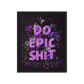 Floral Epic: A Purple-Themed Motivational Masterpiece