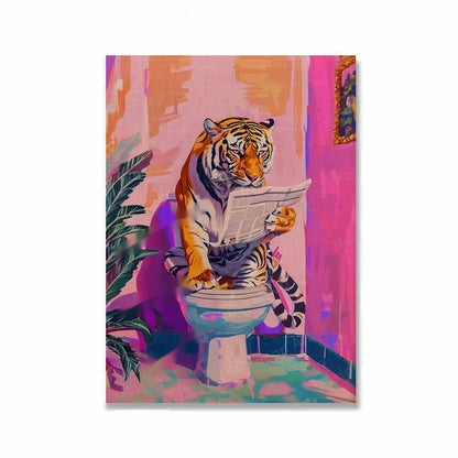 The Refined Tiger: A Moment of Zen – Framed Art Print