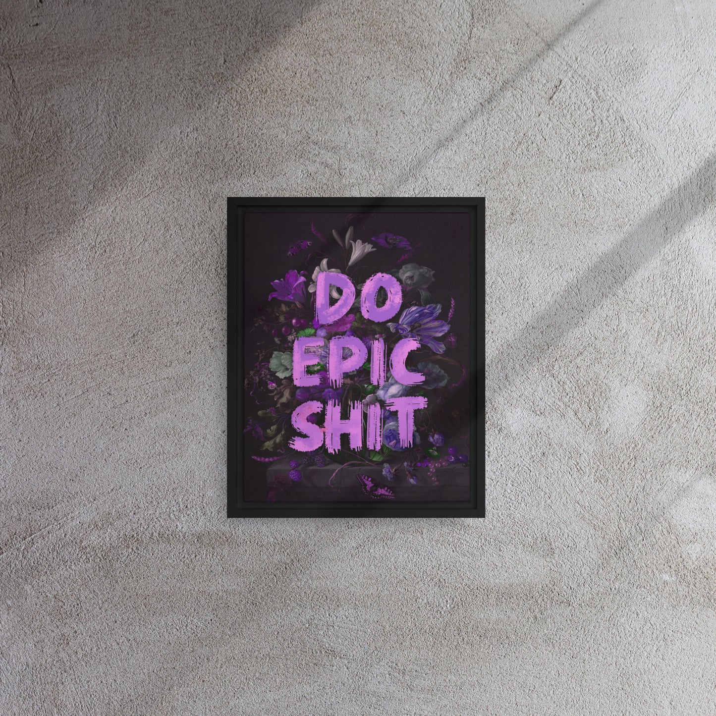 Floral Epic: A Purple-Themed Motivational Masterpiece