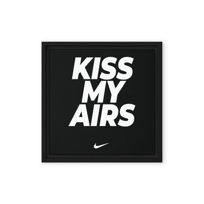 Kiss My Airs: Bold Nike Elegance Framed Canvas