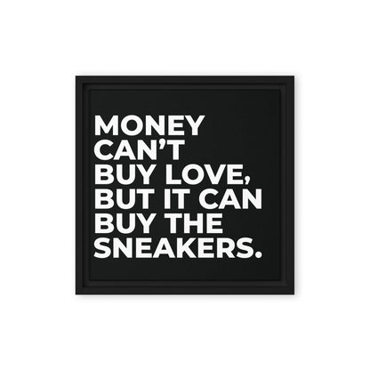 Sneaker Splendor: The Love Money Can Buy - Framed Canvas Art