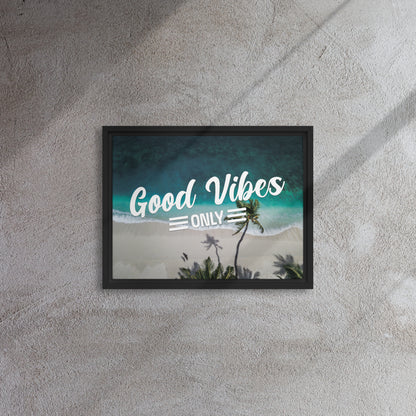 Seaside Serenity: Good Vibes Only - Inspiring Wall Art Canvas - KingKanvas
