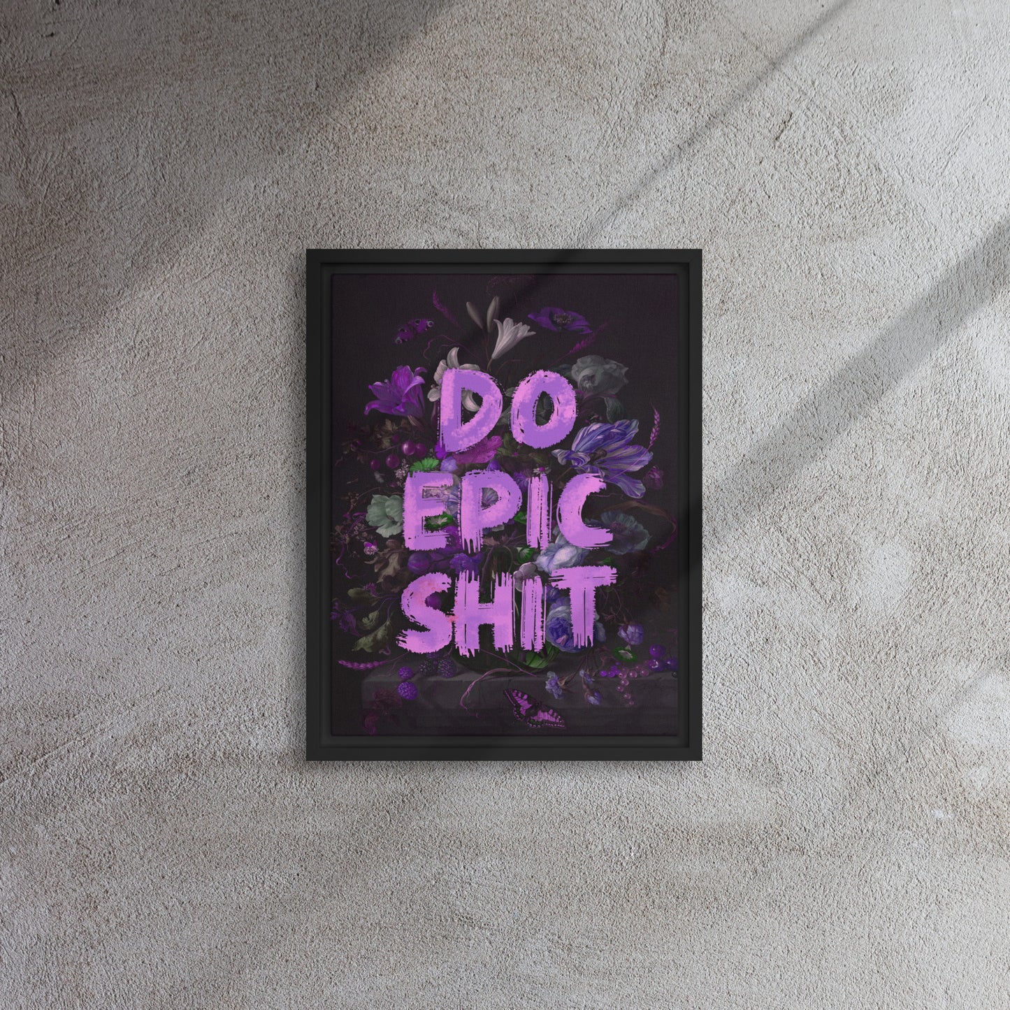 Floral Epic: A Purple-Themed Motivational Masterpiece