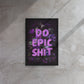 Floral Epic: A Purple-Themed Motivational Masterpiece