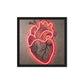 Neon Pulse: Radiant Red Heart in Modern Art