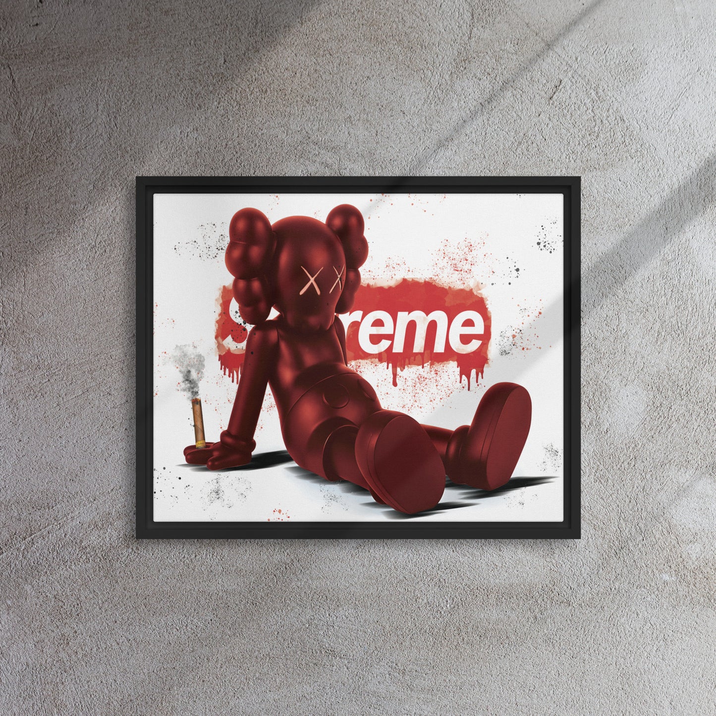 Supreme Kaws: Urban Elegance Framed Wall Art Canvas - KingKanvas