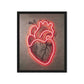 Neon Pulse: Radiant Red Heart in Modern Art
