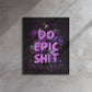 Floral Epic: A Purple-Themed Motivational Masterpiece