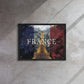 French Splendor: Eiffel Tower in Vibrant Colors - Framed Wall Art Canvas - KingKanvas