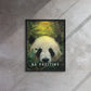 Tranquil Reflections: Be Positive - Panda Framed Affirmations Canvas - KingKanvas