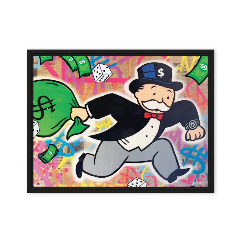 Monopoly Man's Money Sprint: A Symbol of Ambition - KingKanvas