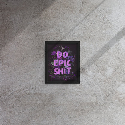 Floral Epic: A Purple-Themed Motivational Masterpiece