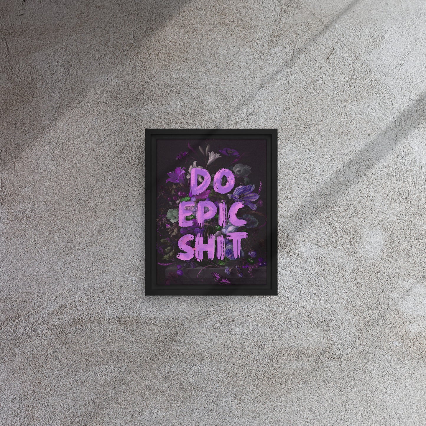 Floral Epic: A Purple-Themed Motivational Masterpiece