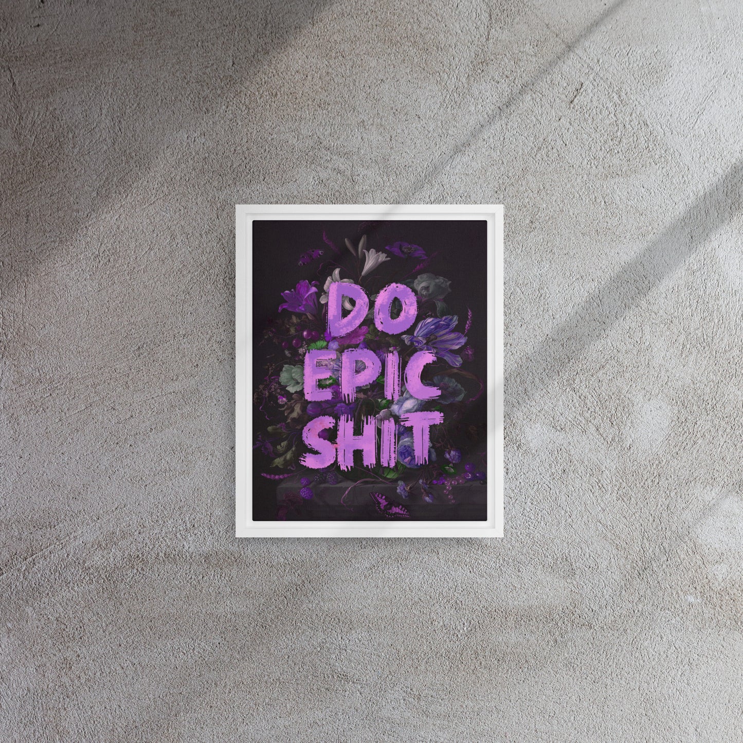 Floral Epic: A Purple-Themed Motivational Masterpiece