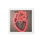 Neon Pulse: Radiant Red Heart in Modern Art