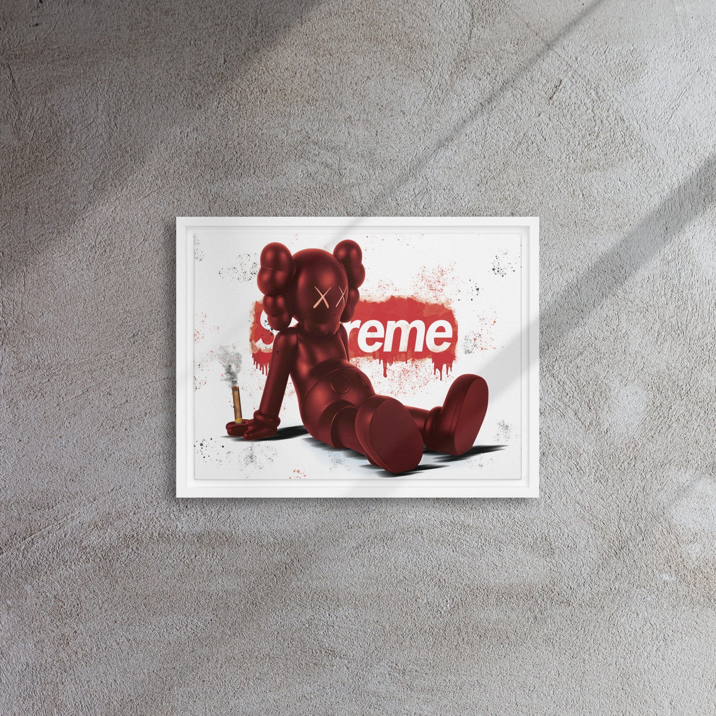 Supreme Kaws: Urban Elegance Framed Wall Art Canvas - KingKanvas