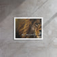 Roaring Serenity: Framed Lion Art Canvas - Be Patient - KingKanvas