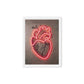 Neon Pulse: Radiant Red Heart in Modern Art