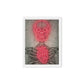 Neon Anatomy: Red-Lit Skeleton with Heart and Skull Highlights
