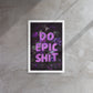 Floral Epic: A Purple-Themed Motivational Masterpiece