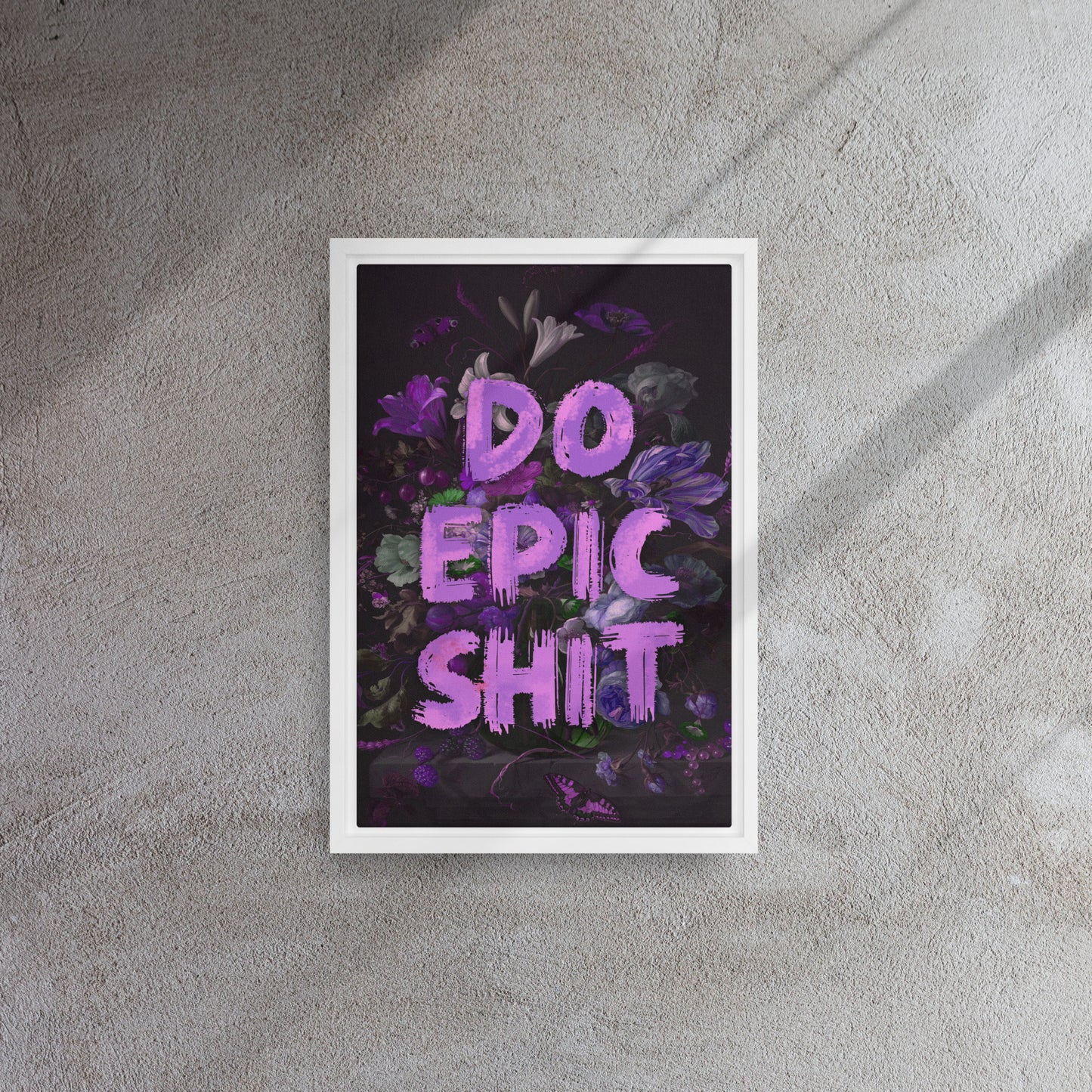 Floral Epic: A Purple-Themed Motivational Masterpiece