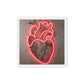 Neon Pulse: Radiant Red Heart in Modern Art