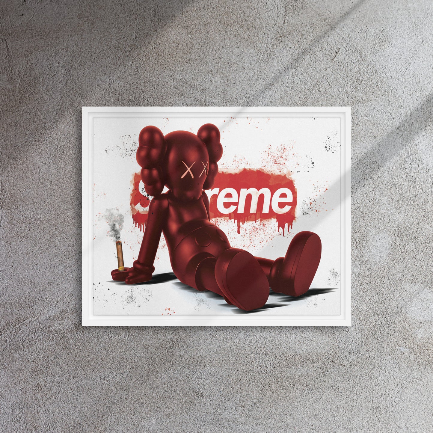 Supreme Kaws: Urban Elegance Framed Wall Art Canvas - KingKanvas