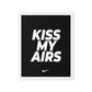 Kiss My Airs: Bold Nike Elegance Framed Canvas