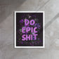 Floral Epic: A Purple-Themed Motivational Masterpiece
