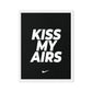 Kiss My Airs: Bold Nike Elegance Framed Canvas