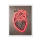 Neon Pulse: Radiant Red Heart in Modern Art