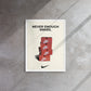 Stacked Passion: 'Never Enough Sneakers' Nike Box Framed Canvas