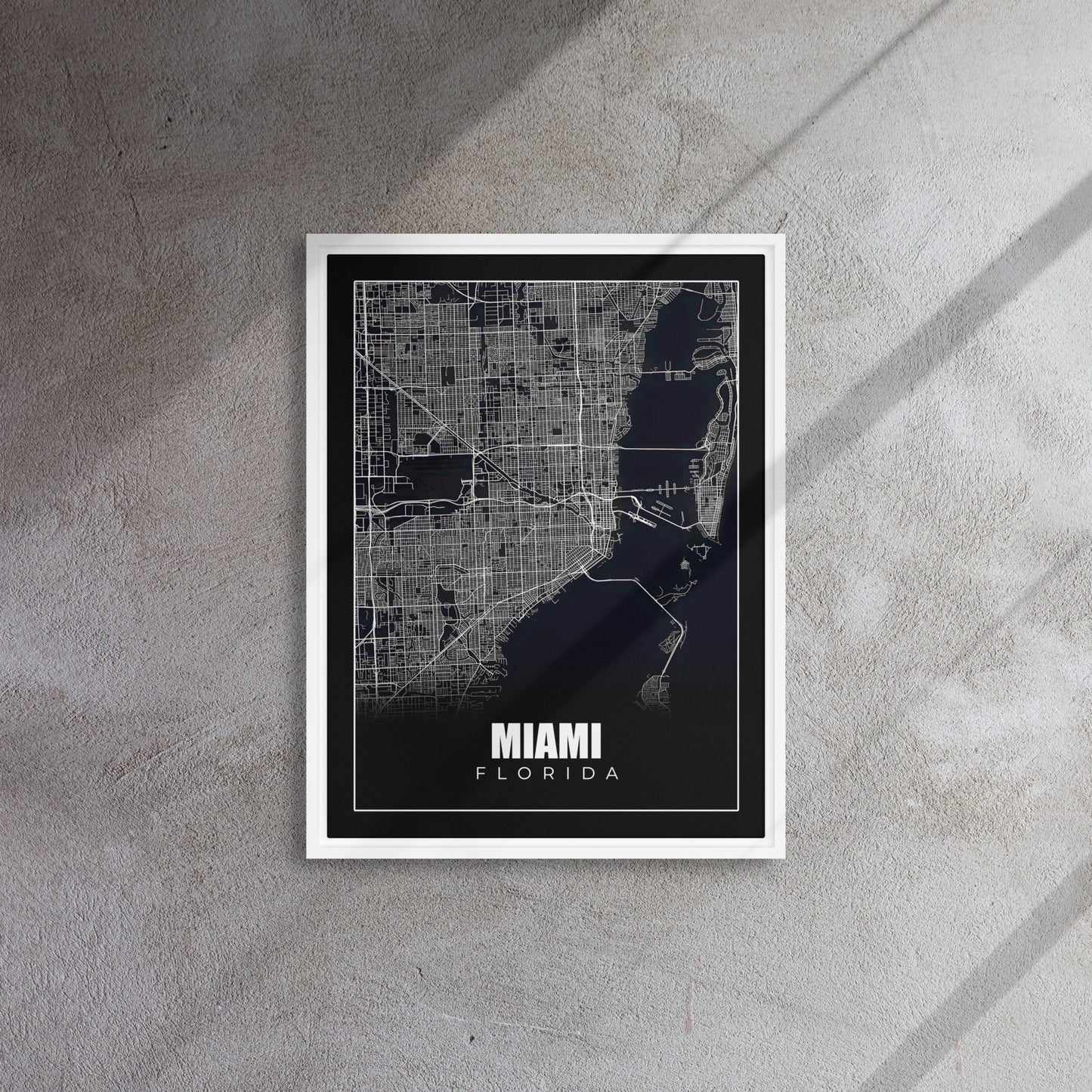 Monochrome Miami: A Bird's Eye Map