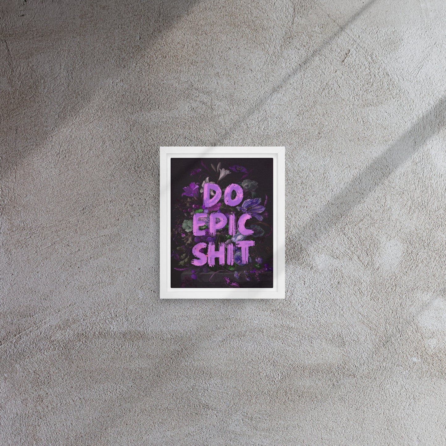 Floral Epic: A Purple-Themed Motivational Masterpiece