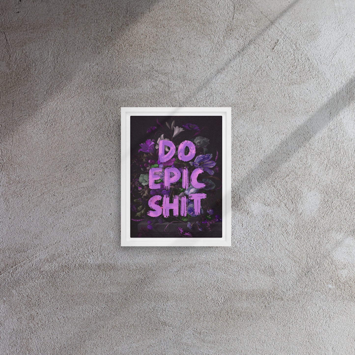 Floral Epic: A Purple-Themed Motivational Masterpiece