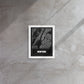 Manhattan Monochrome: Framed New York City Map Canvas