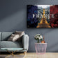 French Splendor: Eiffel Tower in Vibrant Colors - Framed Wall Art Canvas - KingKanvas